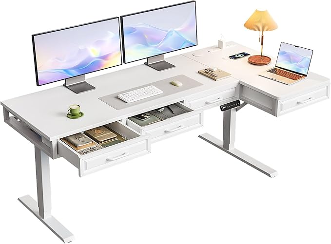 OffiGo L Shaped Electric Standing Desk by OfficeGo-ForHomeOfficeWork