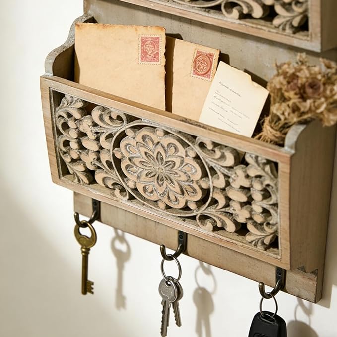 Chadechimo Rustic Key and Mail Holder - Image 4