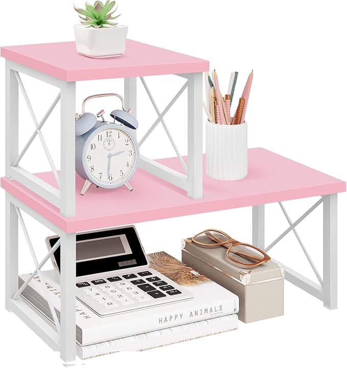 ELITEROO Desktop Shelf, 2 Tier Independent Stackable Desk Stand, Adjustable by ELITEROO