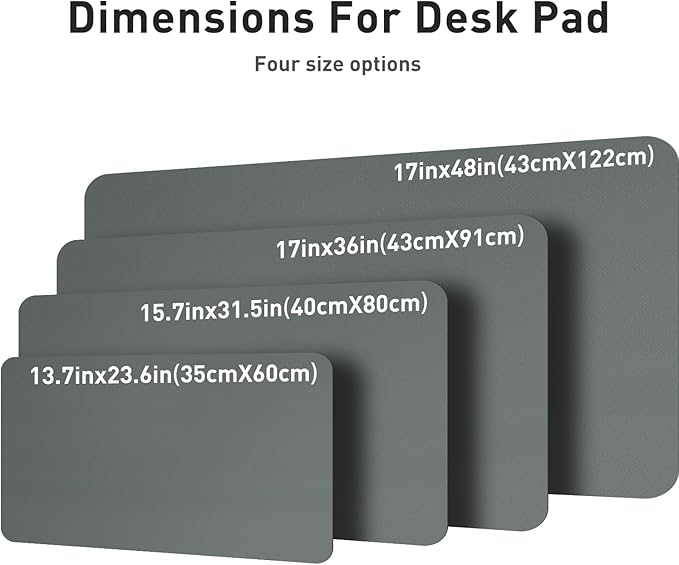 Aothia Leather Desk Protector, Mouse Mat, Non-Slip PU Leather Blotter, Laptop - Image 7