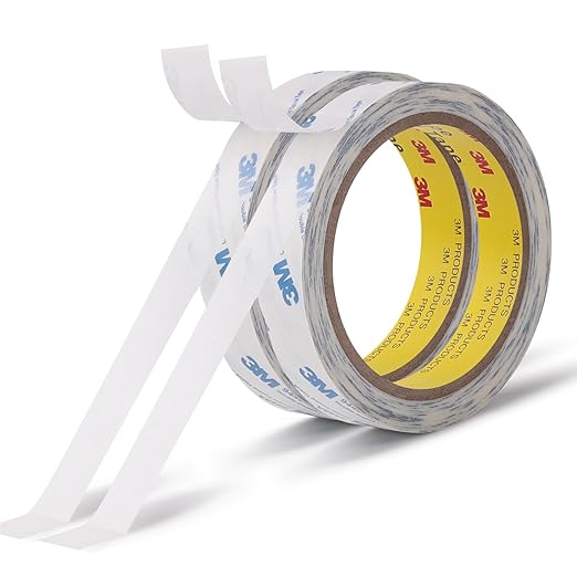 Double Sided Tape 9448A 3/4" x 33Ft Pack of 2 Made of 3M Super Sticky Adhesive by AdhesiveTapeAppliedtoLife