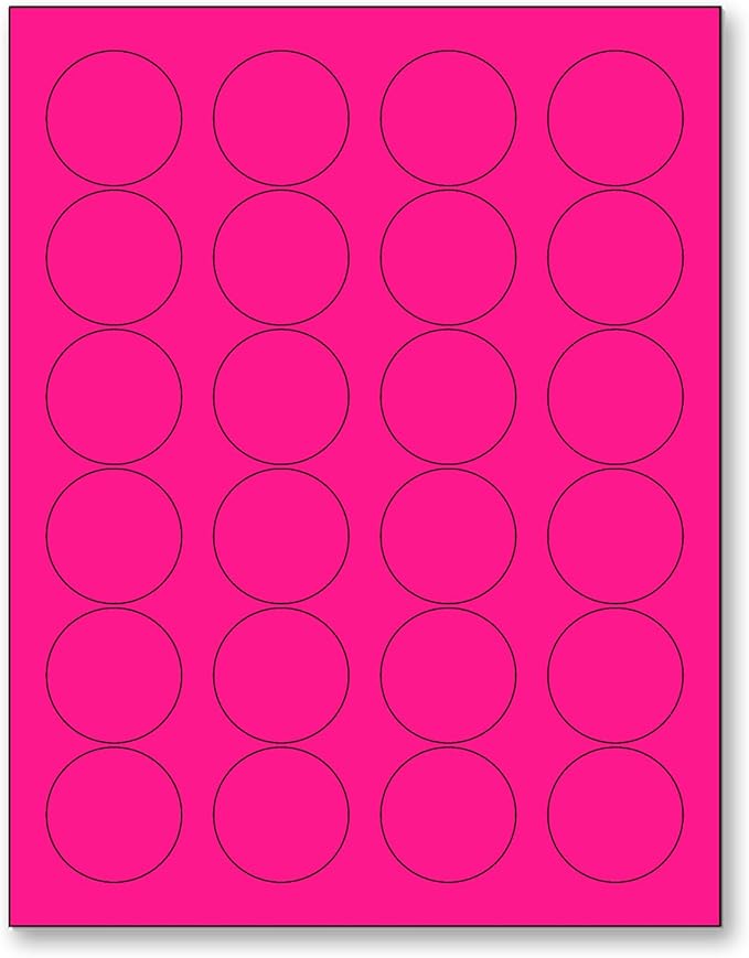NextDayLabels - 8-1/2 x 11 Neon Color High Light Fluorescent Labels by NextDayLabels