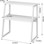 Arbuxzuy Printer Stand for Desk, Desktop Printer Shelf, 3 Tier Desk Shelf for - Image 3