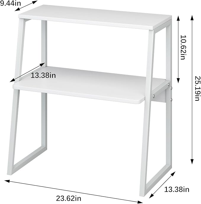 Arbuxzuy Printer Stand for Desk, Desktop Printer Shelf, 3 Tier Desk Shelf for - Image 3