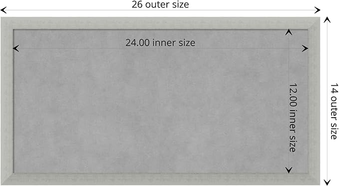 Amanti Art Silver Framed Magnetic Board 14x26 Small Vision Board - Image 4