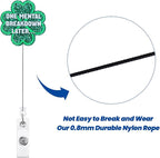 ONE Mental Breakdown Later… Funny Four-Leaf Clover Badge Reel | Retractable ID - Image 5