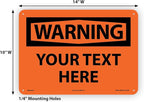 Custom OSHA Style Warning Sign 10" x 14" Plastic Sign, Customizable "Your Text - Image 6