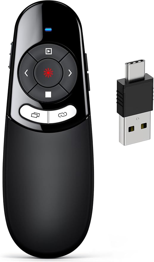 DINOSTRIKE 2 in 1 Type C and USB Presentation Clicker by DINOSTRIKE