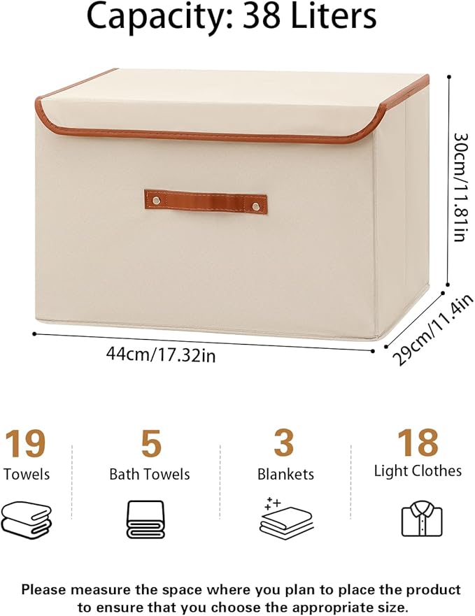 Tuza 2-Pack Large Fabric Storage Bins - Image 2