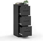 OPTYMIRA 3 Drawer Metal File Cabinet by OPTYMIRA