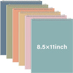 Maitys 6 Pcs Legal Pad Steno Spiral Notebook 8.5" x 11" Top Bound Spiral Pads by Unknown