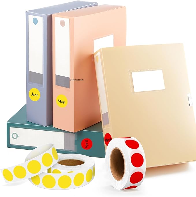 PARLAIM 2 Rolls 2000PCS 3/4" Round Circle Color-Code Dot Stickers, 2 Color - Image 4