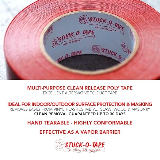 Stuck-O-Tape - Multi-Purpose Polyethylene Tape - Indoor/Outdoor Masking Surface - Image 3