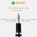 FPR Ambassador Ultra Flex Nib Fountain Pen Set, Burgundy - Image 5
