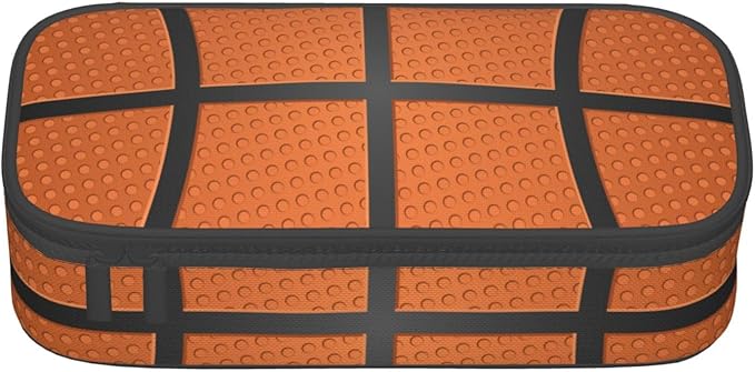 Basketball Ball Texture Pencil Case Big Capacity Storage Pencil Pouch - Image 2