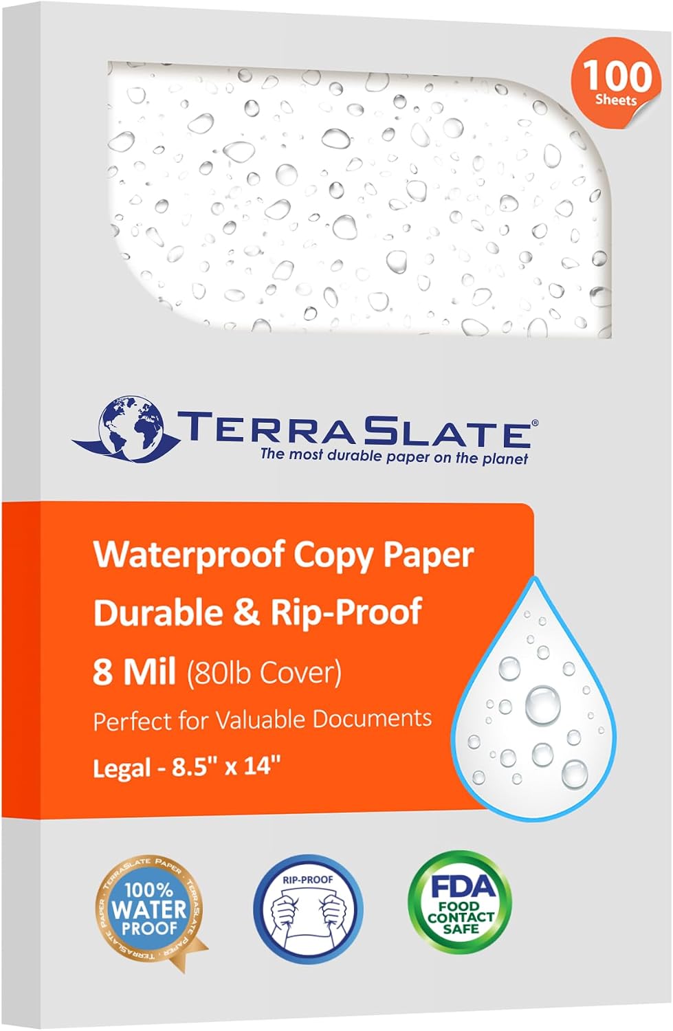 terraslate waterproof laser printer paper – 8 mil, main product view