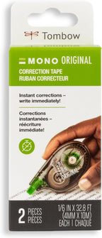 Tombow 68627 MONO Correction Tape, Non-refillable, 1/6" x 394" - Image 2