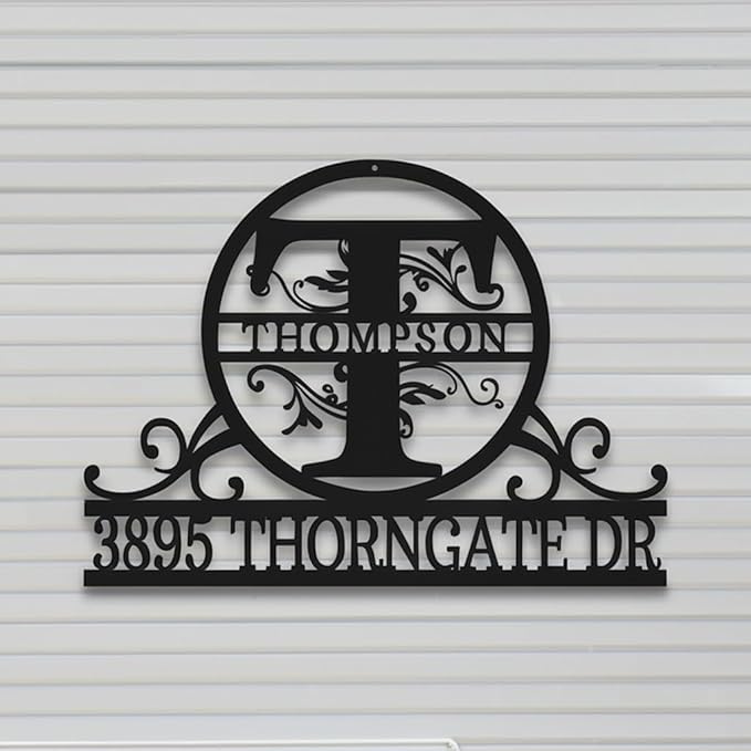 Custom Metal Signs | Personalized Monogram Name Sign | Outdoor Wall Art - Image 9