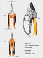 GROWNEER 3 Pack Garden Scissors kit Professional Garden Pruning Shears - Image 5
