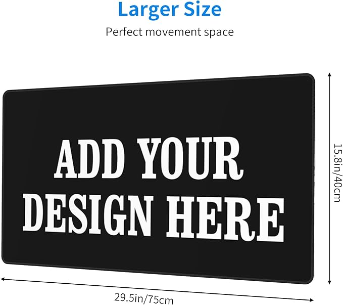 OHORTEB Custom Mouse Pad with Photo, Personalized Image Text Laptop Desk Mat - Image 2