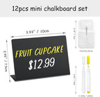 PigPotParty 12 Pcs Food Labels for Party Buffet w/Cleaning Spray, Table Place - Image 3