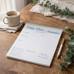 Spiral Daily Planner Agenda Notepad -100 Undated Tear-Off Sheets -Desk Notepad - Image 2