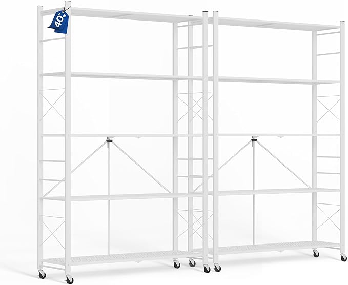 ALANNG 40" W Foldable 5-Tier Storage Shelves by ALANNG