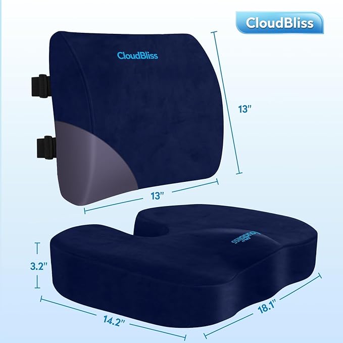 CloudBliss Seat Cushion, Office Chair Cushions, Car Seat Cushion, Lumbar - Image 2