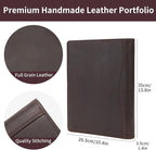 Geslun Personalized Genuine Leather 3 Ring Binder, Custom Engraved 8.5 x 11 - Image 5