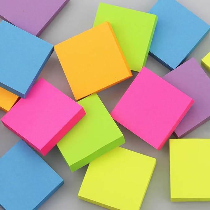 Early Buy Sticky Notes 2 x 2 Self-Stick Notes 6 Bright Color 12 Pads, 100 - Image 5