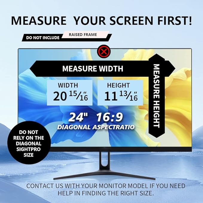 2 Pack Computer Privacy Screen 24 Inch - Image 2