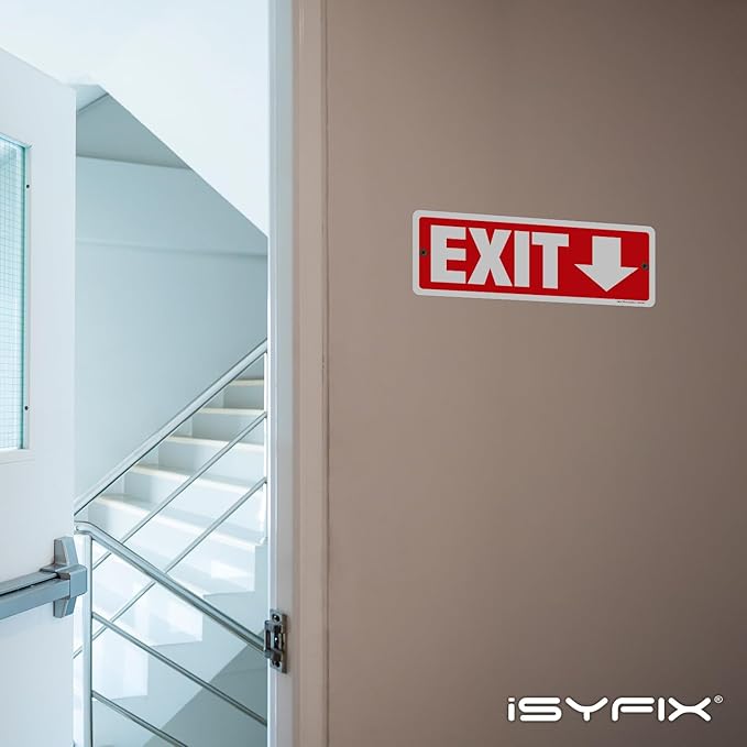 iSYFIX Exit Signs 6 Pack 12x4 Inch - Image 4