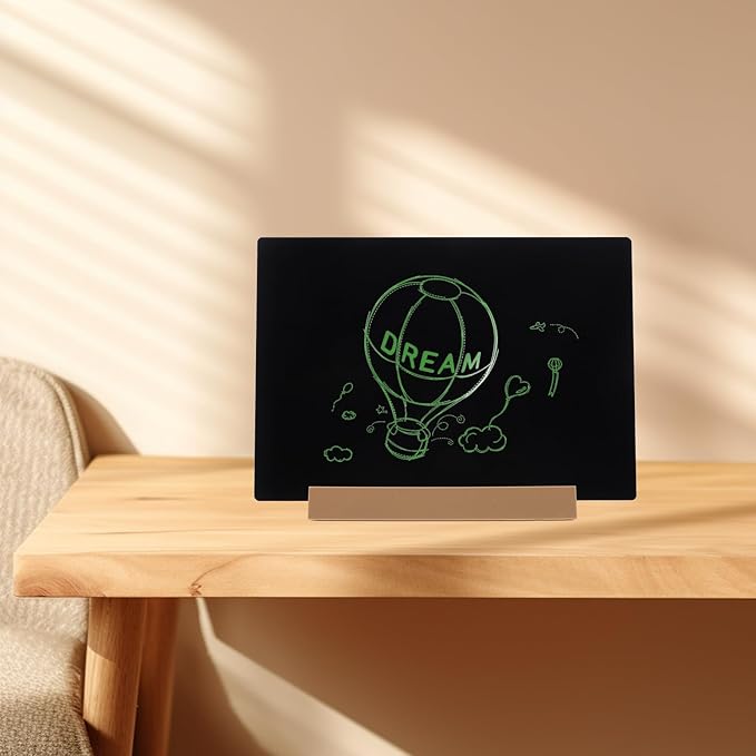VILLCASE Simple Desktop Chalkboard Memo Board Large Dual-use Rustic Message Sign - Image 7