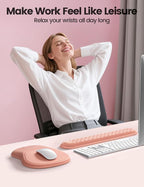 Meatanty Keyboard and Mouse Pad Wrist Rest Set, Ergonomic Wrist Pad Support - Image 4