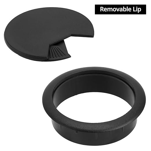 QWORK Desk Grommet –100 Pack 2 in Cable Gromme, Plastic Desk Cable Hole Cover - Image 5