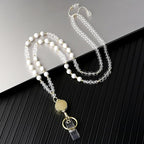 AIDSOTOU Lanyards for ID Badges and Keys, Natural Stone Beaded Teacher Lanyard - Image 6