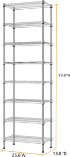 M MZG 8 Tier 2000 lbs Storage Rack Metal Wire Shelving Unit, Storage Standing - Image 3