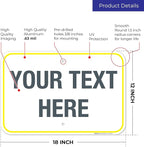 Personalized Custom Customize for Office, Delivery Yellow Sign, 12x18 Inches - Image 3