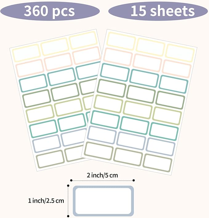 STARLIBOO Removable Labels, Removable Colored Labels Stickers, Self-Adhesive - Image 3
