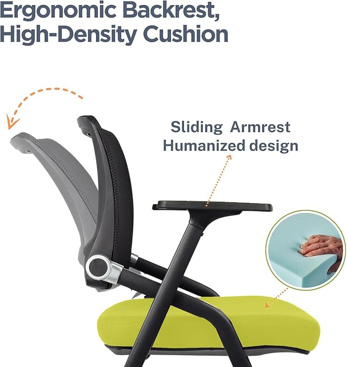 SLKJChr 4 Pack Foldable Office Chairs - Image 4