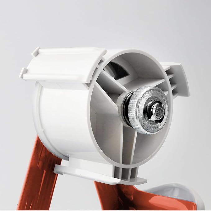 TAPEWELL Heavy Duty Metal Frame Orange Packing Tape Dispenser 3 Inch Core - Image 7