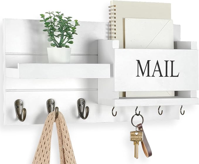 Lwenki Mail Organizer for Wall Mount – Key Holder by Lwenki