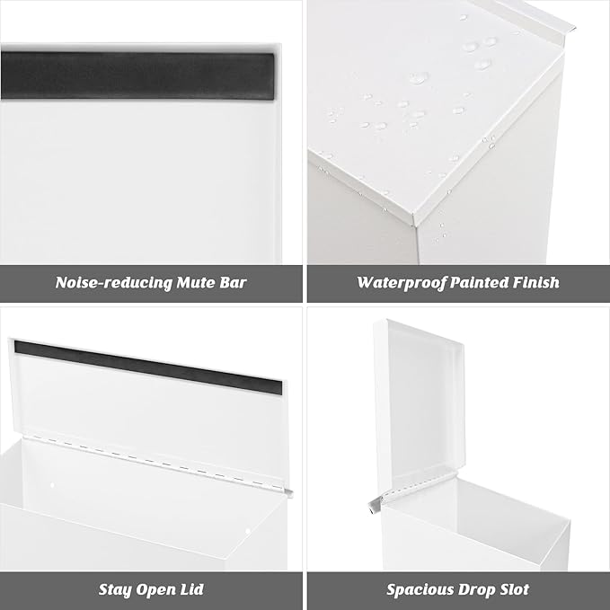 KYODOLED Wall-Mount Mailbox, Large Capacity Mail Box, Galvanized Steel - Image 5