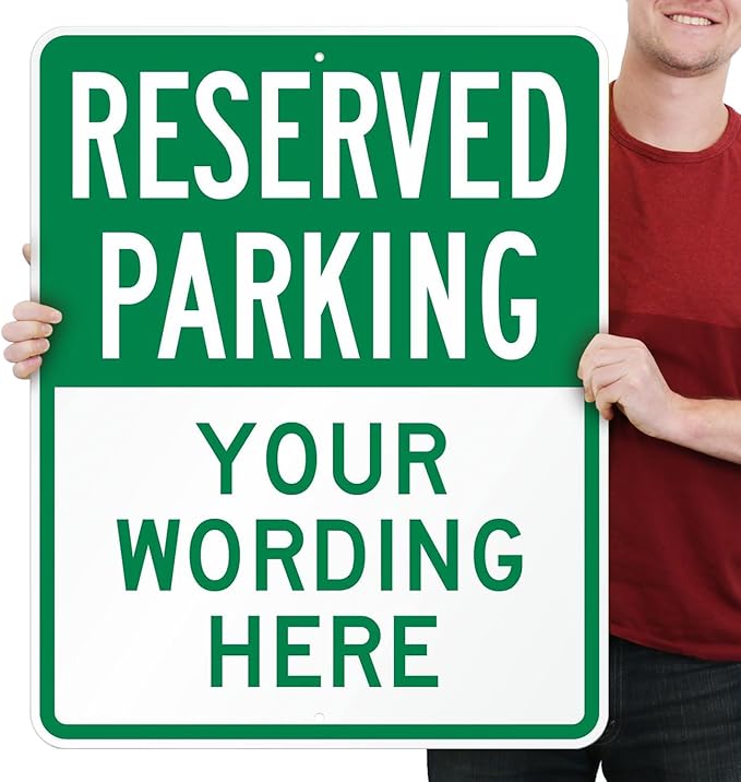 SmartSign 30 x 24 inch Custom “Reserved Parking” Metal Sign - Image 6