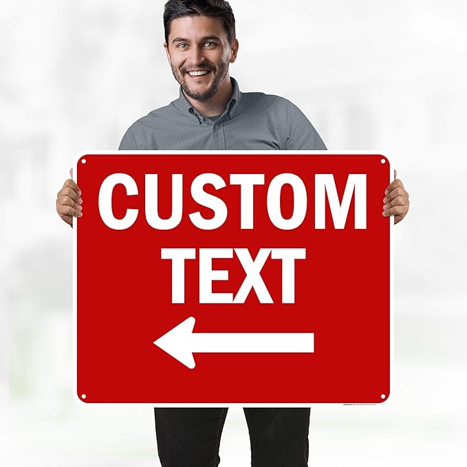Custom Arrow, Custom Directional Sign, Left Arrow, 24x30 Inches, 55 mil thick - Image 2