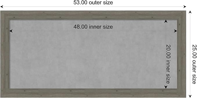 Amanti Art Grey Framed Magnetic Board 25x53 Oversize Vision Board - Image 4