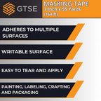 GTSE Wide Masking Tape, 1 Roll, 3 inches x 55 Yards - Image 6