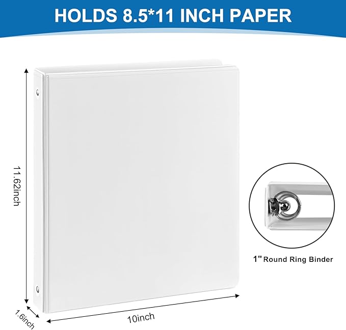 1 inch 3-Ring Binder, View Basic 1 in Binders - Image 2