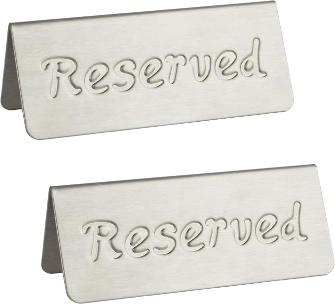 2 Pack Small Reserved Table Signs by MATIMASU