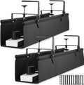 No Drill Under Desk Cable Management Tray, Clamp/Screw Mount Desk Cable by JPSTMVR